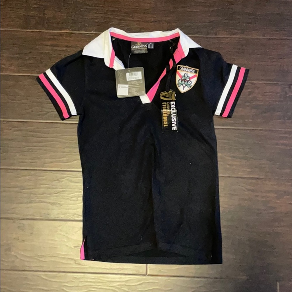 Guinness Storehouse Ladies Top Black/White/Pink